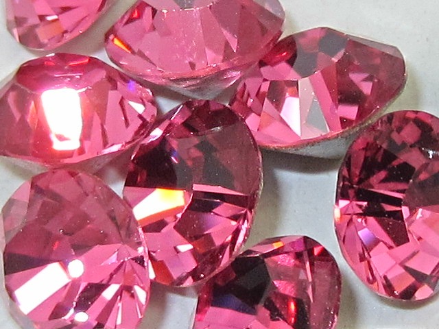 1 Gross pp08 (1.4-1.5mm) ROSE POINTED BACK PRECIOSA Rhinestones